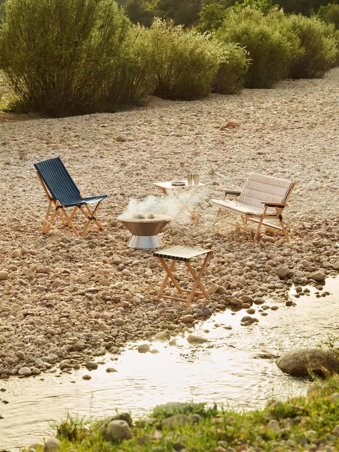 Outdoor Market pall ihopfällbar, Beige-red HAY
