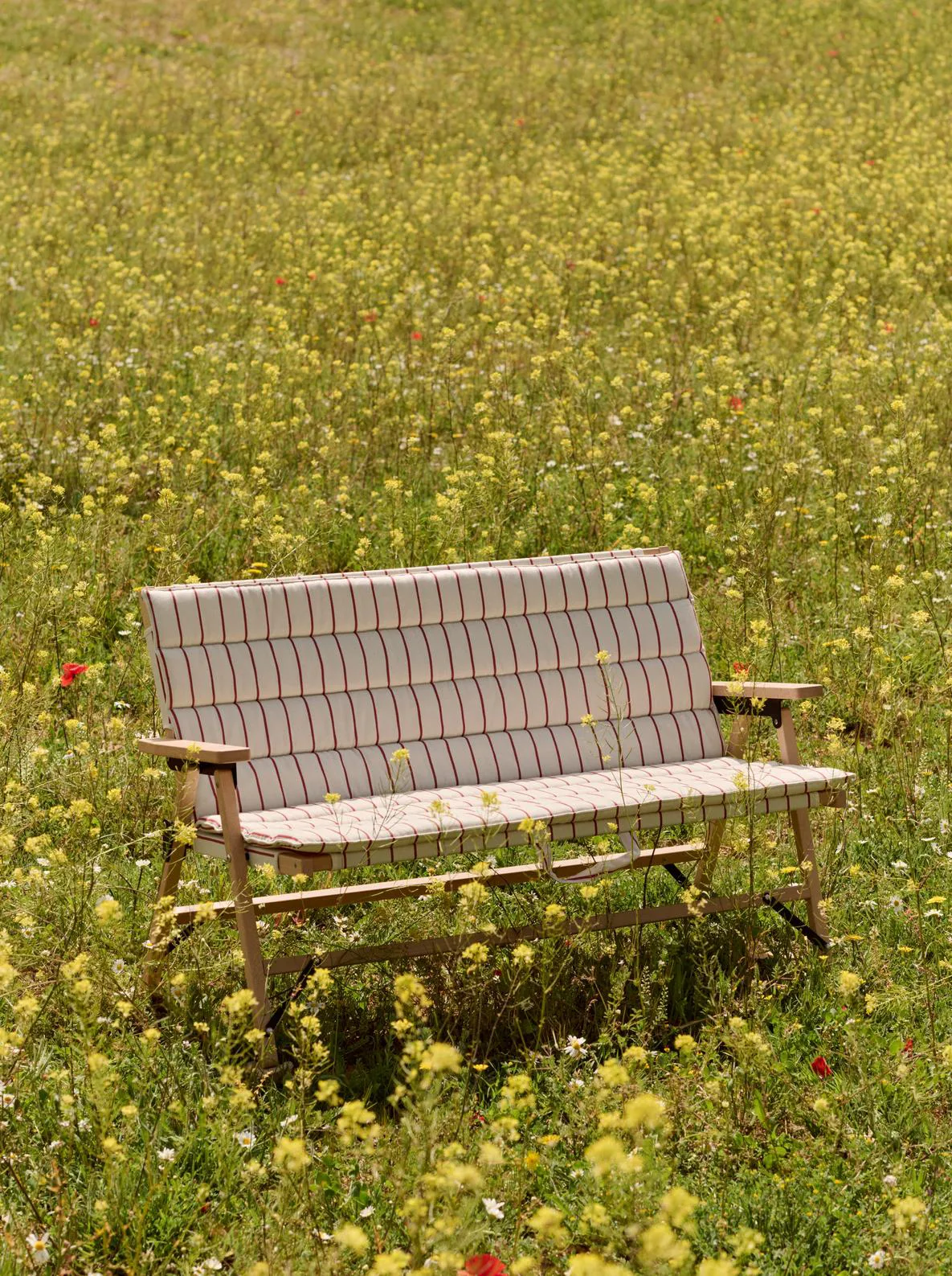 Outdoor Market soffa ihopfällbar, Beige-red, 2-sits HAY