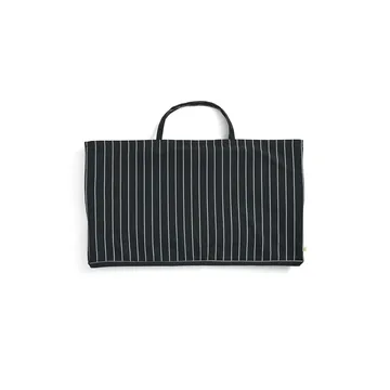 Outdoor Market soffa ihopfällbar - Black-beige, 2-sits - HAY