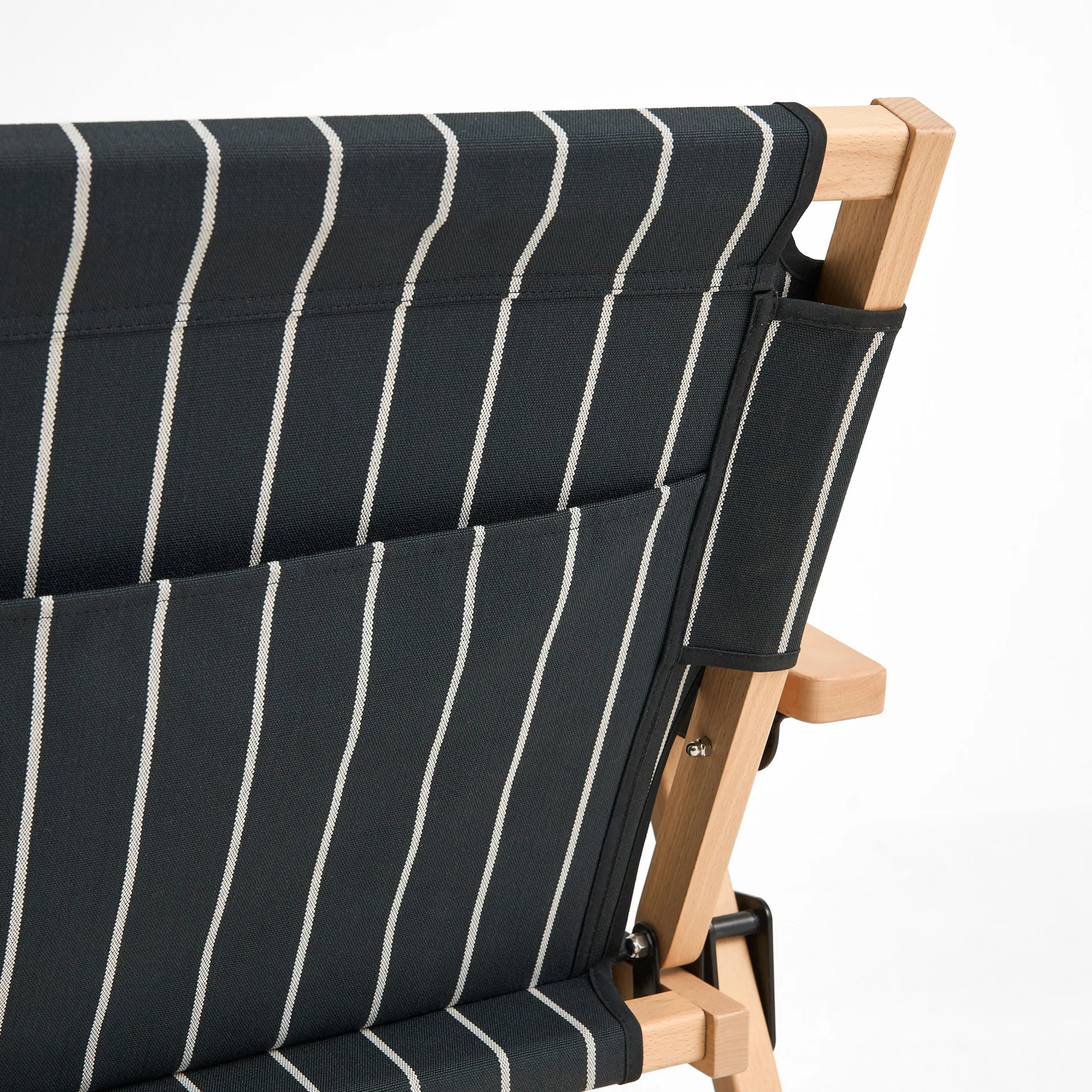 Outdoor Market soffa ihopfällbar, Black-beige, 2-sits HAY