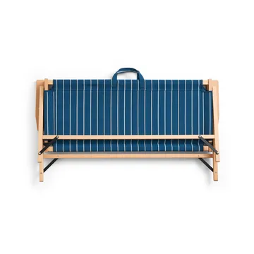 Outdoor Market soffa ihopfällbar - Blue-beige, 2-sits - HAY