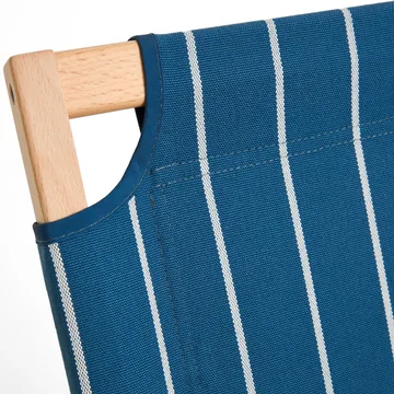 Outdoor Market soffa ihopfällbar - Blue-beige, 2-sits - HAY