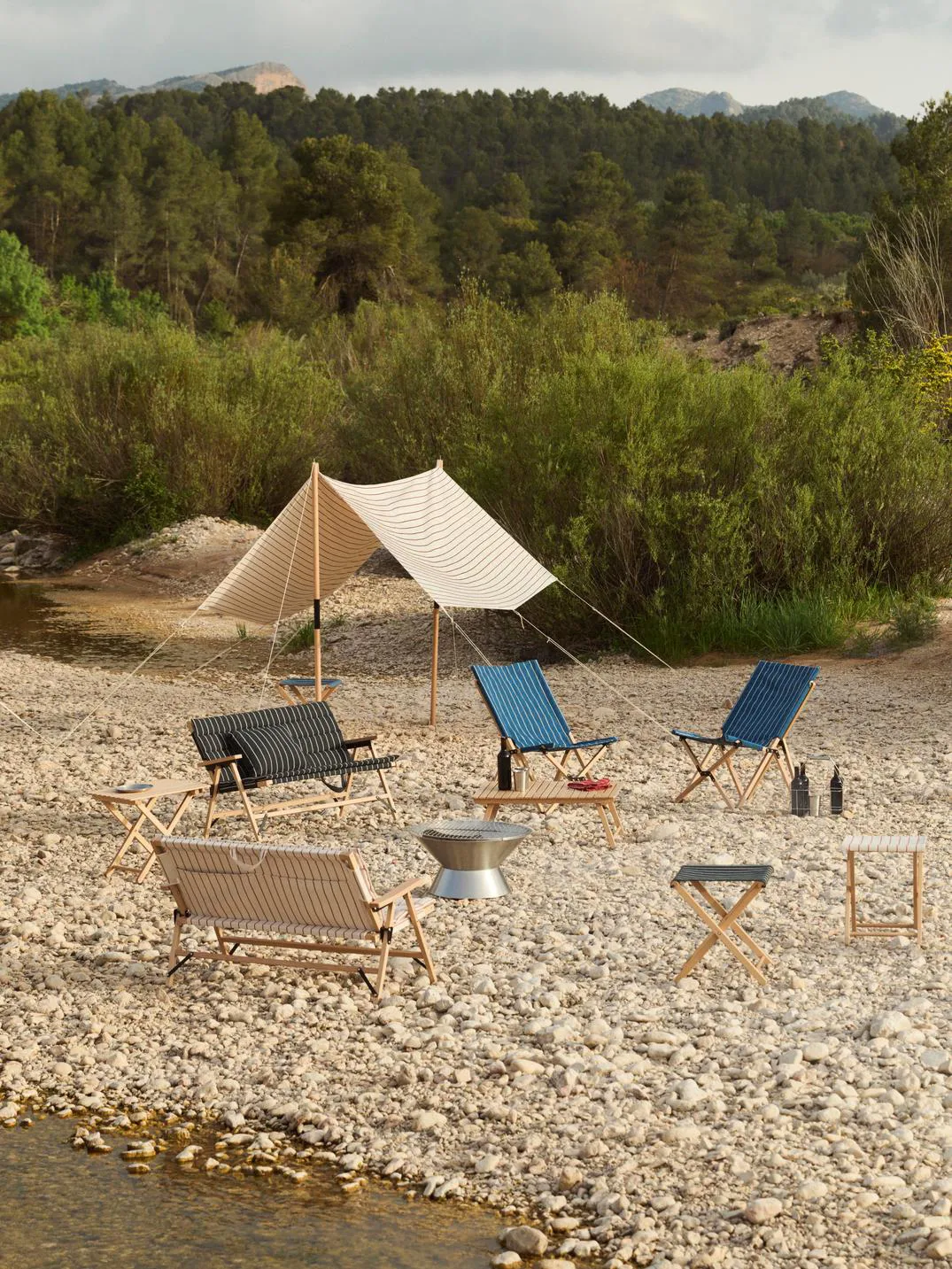 Outdoor Market solskydd, Beige-red, 200x240 cm HAY