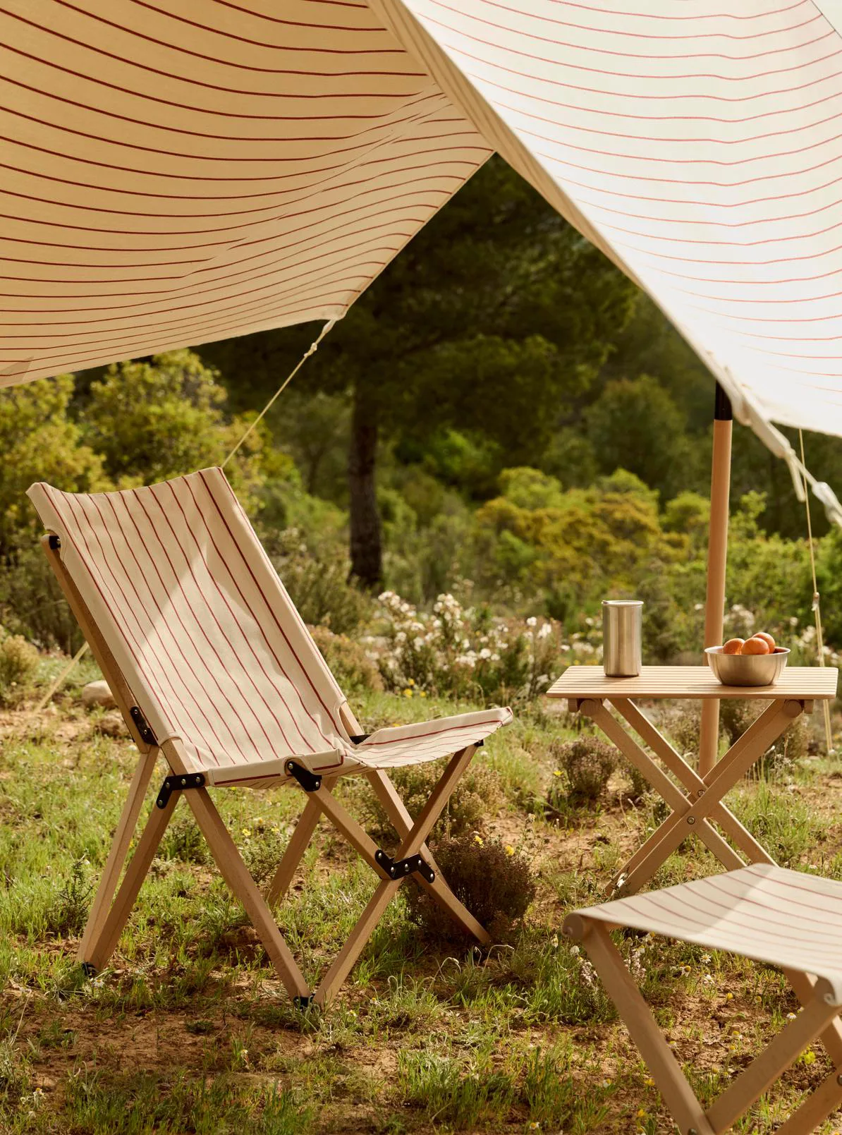 Outdoor Market solskydd, Beige-red, 200x240 cm HAY