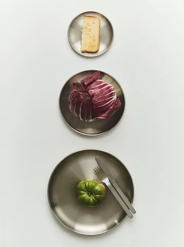 Outdoor Market tallrik - Rostfritt stål, Ø13,5 cm, 2-pack - HAY