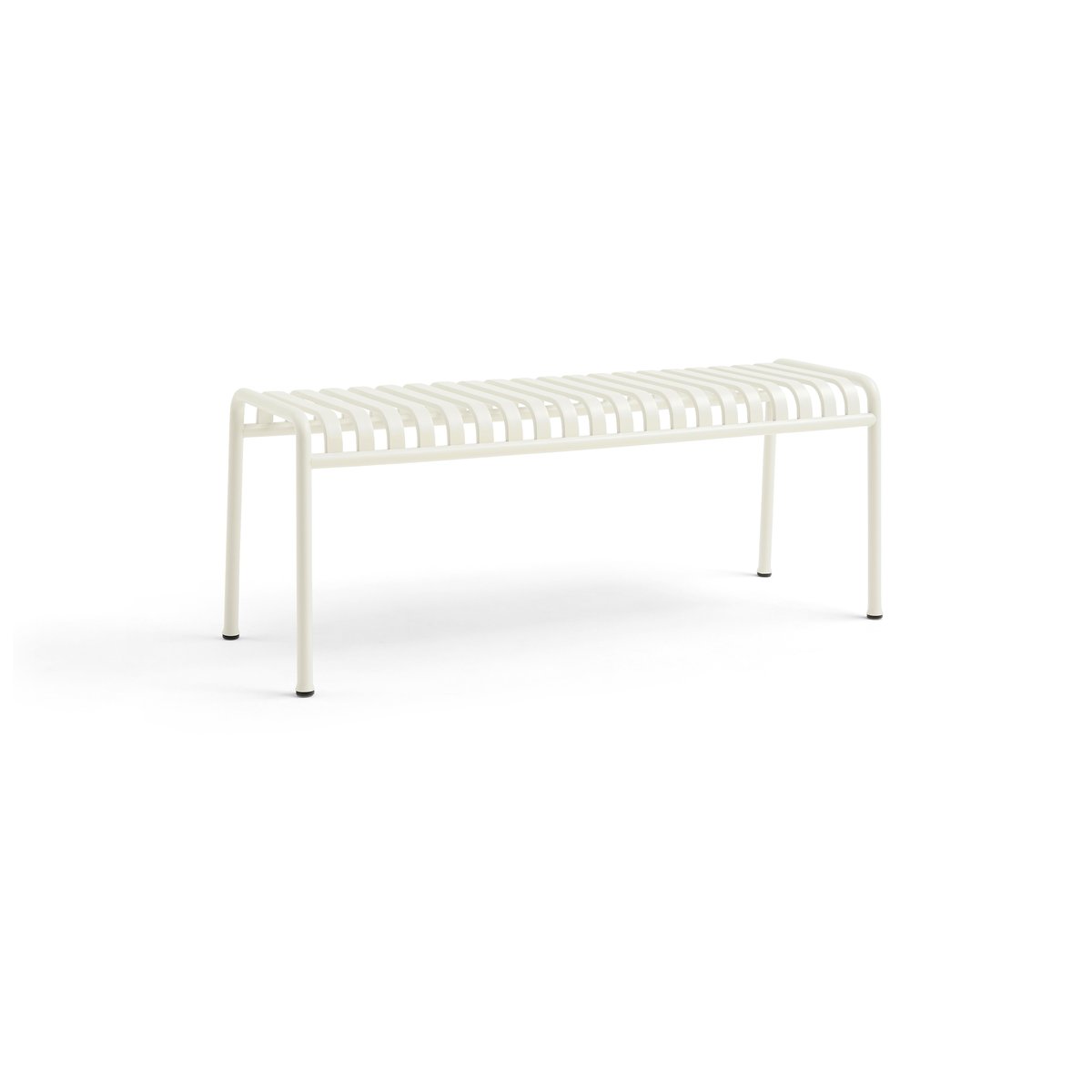 HAY Palissade bänk 120x42 cm Cream white | Skandinavisk Design | Trädgårdsbänkar | Vit