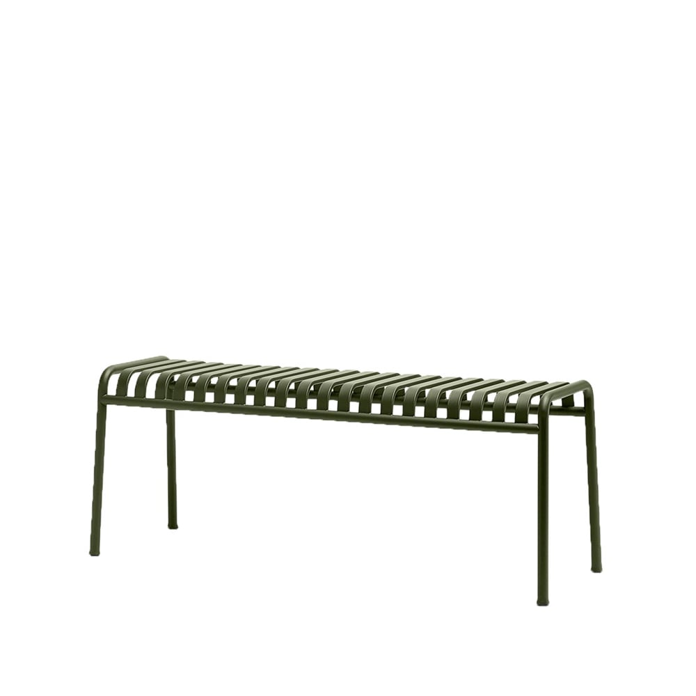 HAY Palissade bänk 120x42 cm Olive | Skandinavisk Design | Trädgårdsbänkar | Grön