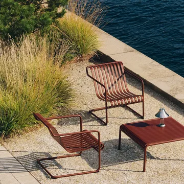 Palissade Cantilever Low loungefåtölj - Iron red - HAY