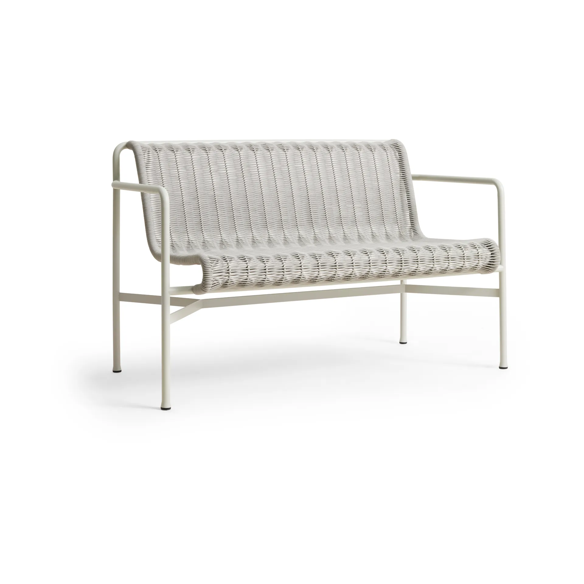 Palissade Cord Dining bänk med armstöd, Sky grey HAY