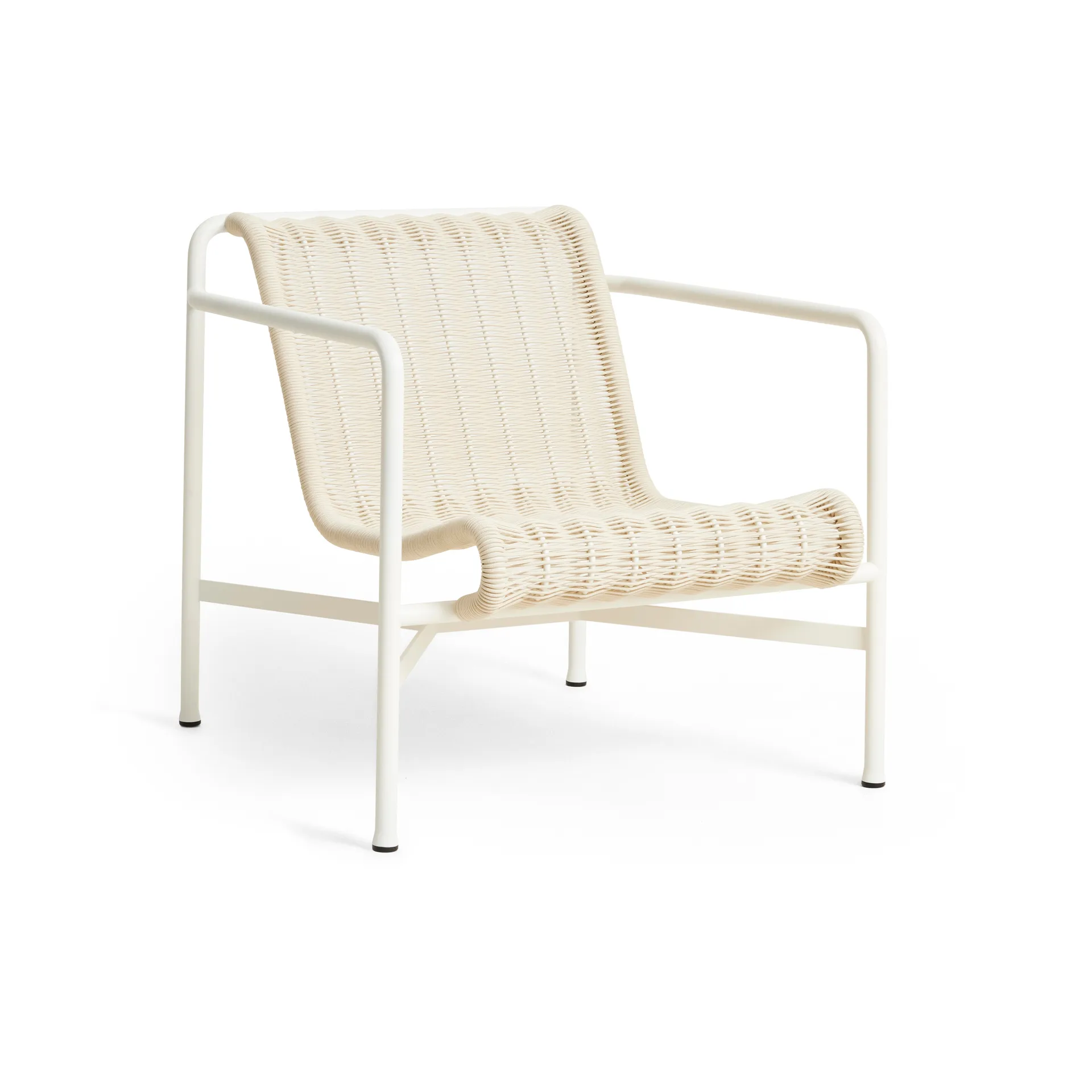 Palissade Cord Low loungefåtölj, Cream white HAY