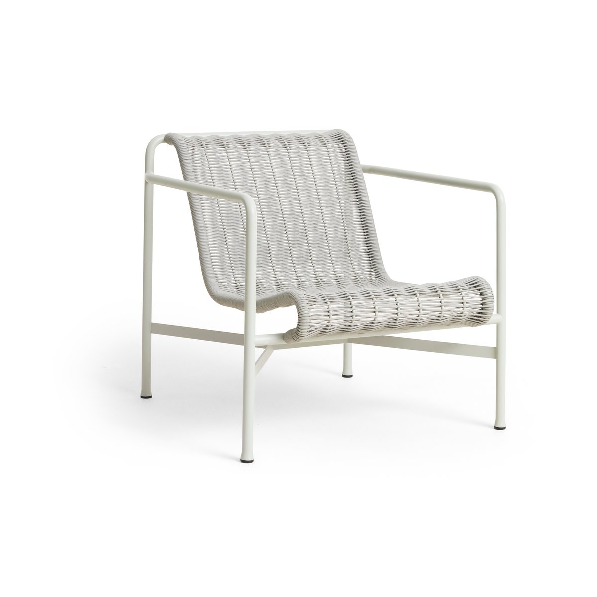 HAY Palissade Cord Low loungefåtölj Sky grey | Skandinavisk Design | Trädgårdsfåtöljer | Grå