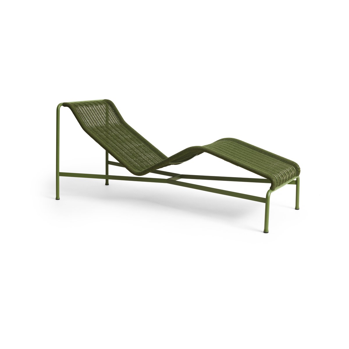 HAY Palissade Cord schäslong Olive | Skandinavisk Design | Trädgårdsstolar | Grön