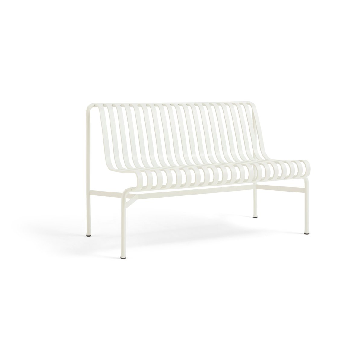HAY Palissade Dining bänk utan armstöd Cream white | Skandinavisk Design | Trädgårdssoffor | Vit