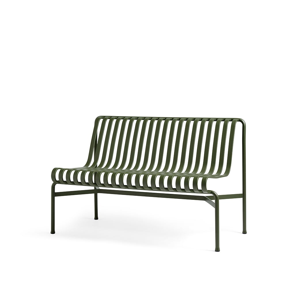 HAY Palissade Dining bänk utan armstöd Olive | Skandinavisk Design | Trädgårdsbänkar | Grön
