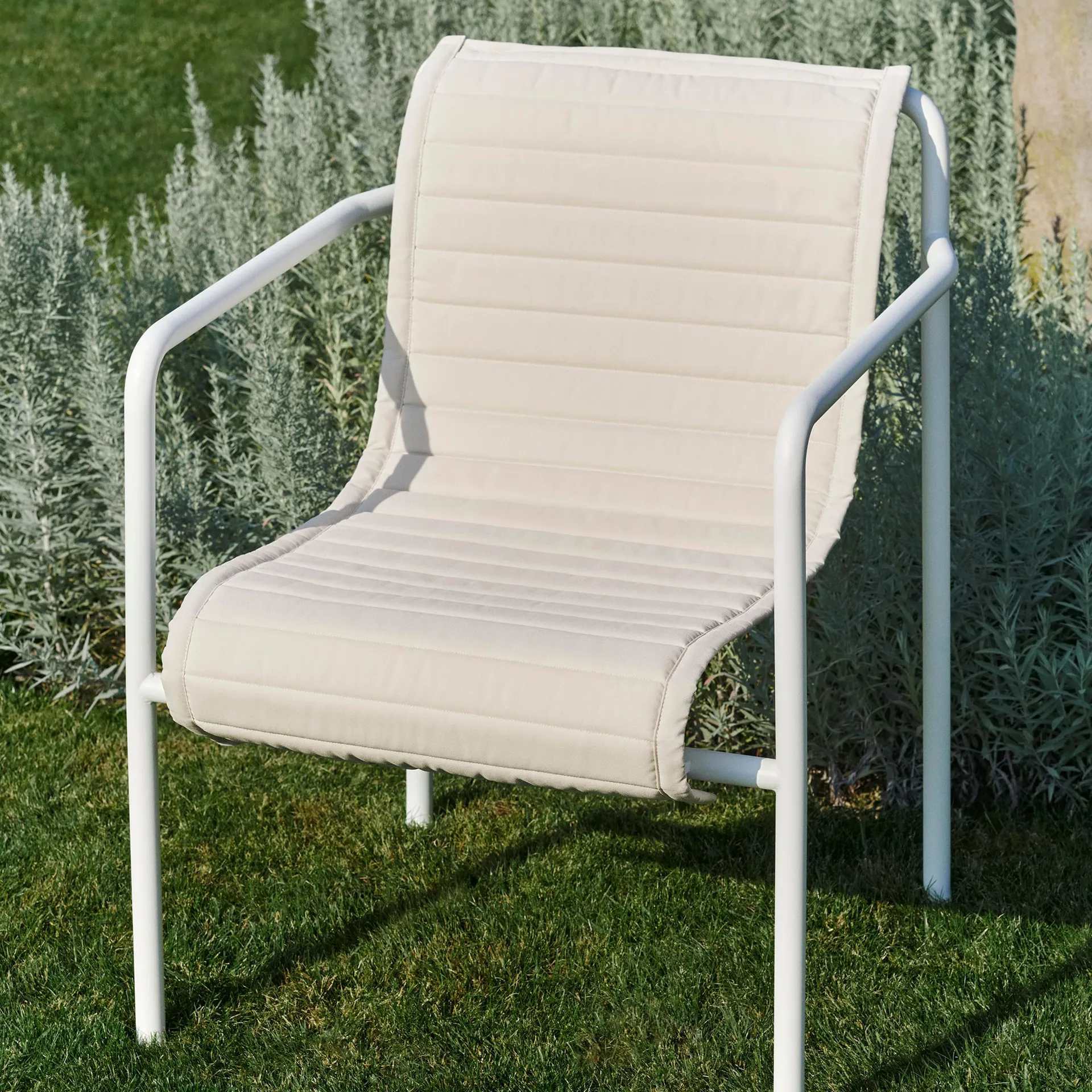 Palissade Dining Quilted karmstolsdyna, Cream white HAY