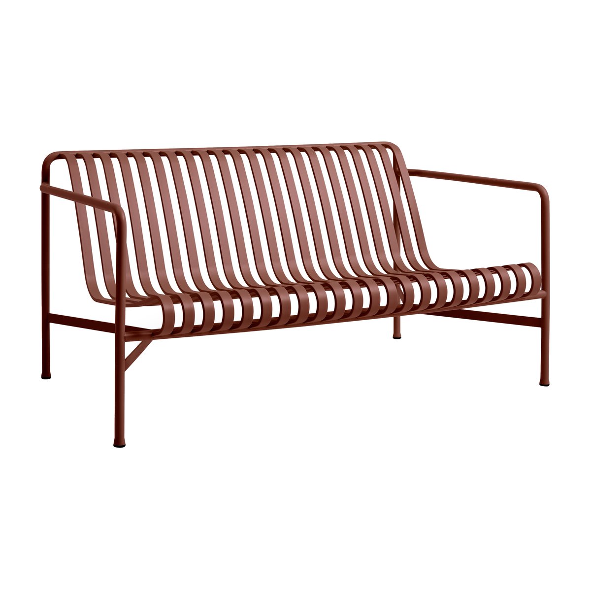 HAY Palissade loungesoffa Iron red | Skandinavisk Design | Trädgårdsbänkar | Röd
