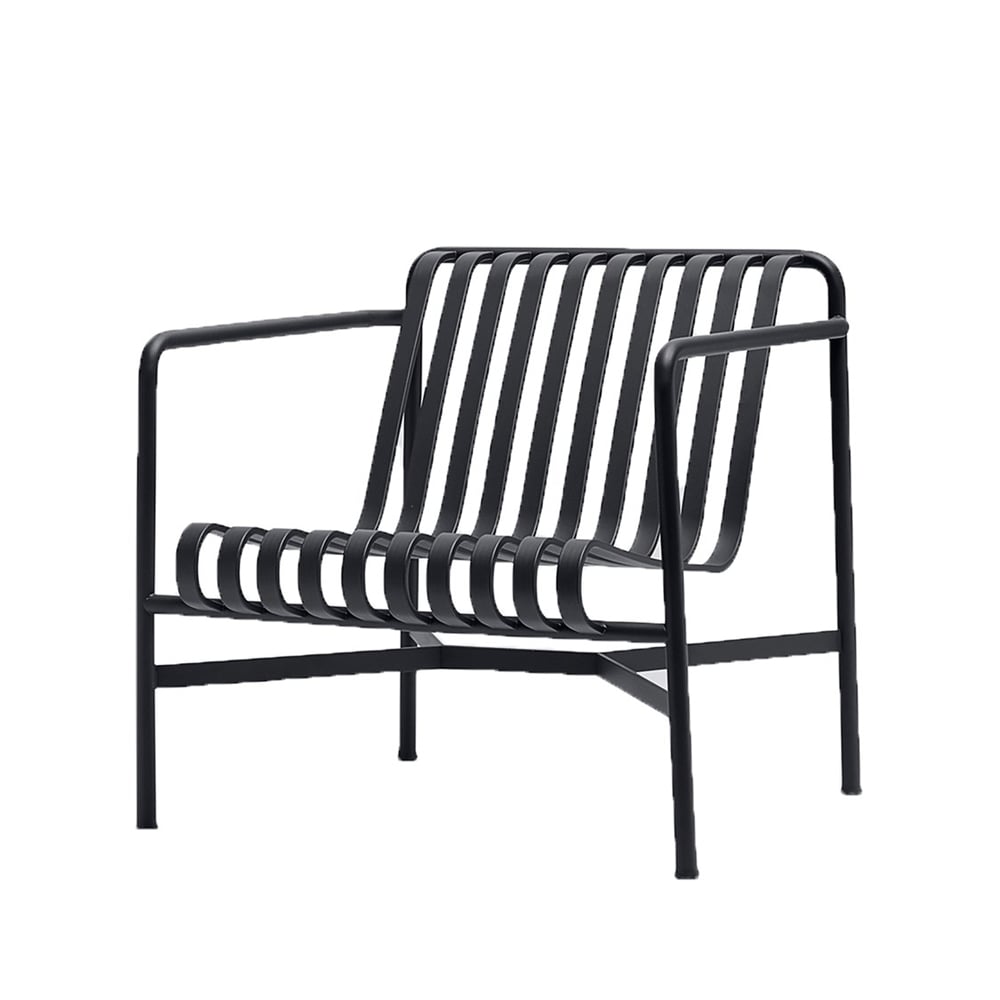 HAY Palissade Low loungefåtölj Anthracite | Skandinavisk Design | Trädgårdsstolar | Svart