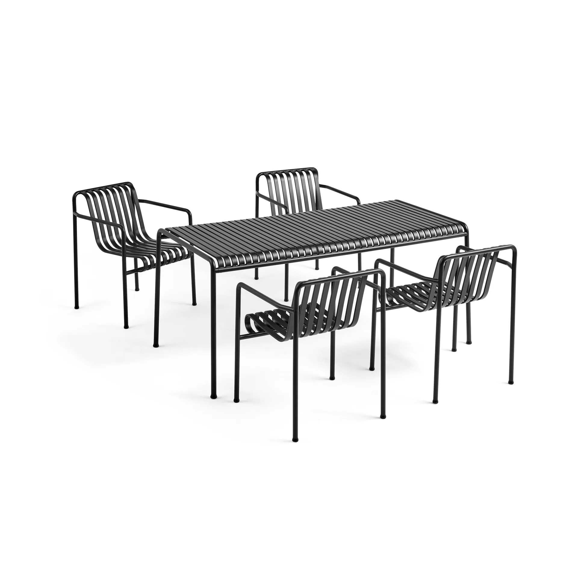 Palissade matgrupp 4 karmstolar 170x90 cm - Anthracite,  HAY