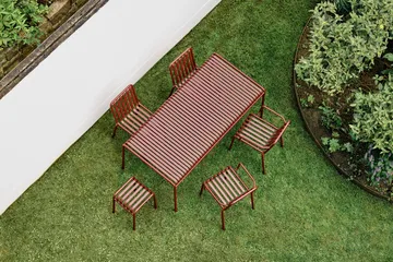 Palissade matgrupp 4 stolar 170x90 cm - Iron red - HAY