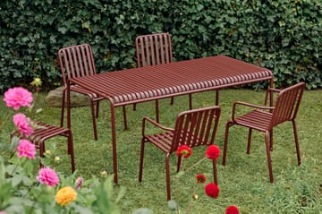 Palissade matgrupp 4 stolar 170x90 cm iron red - undefined - HAY