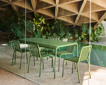 Palissade matgrupp 4 stolar 170x90 cm - Olive - HAY