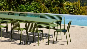 Palissade matgrupp 4 stolar 170x90 cm - Olive - HAY