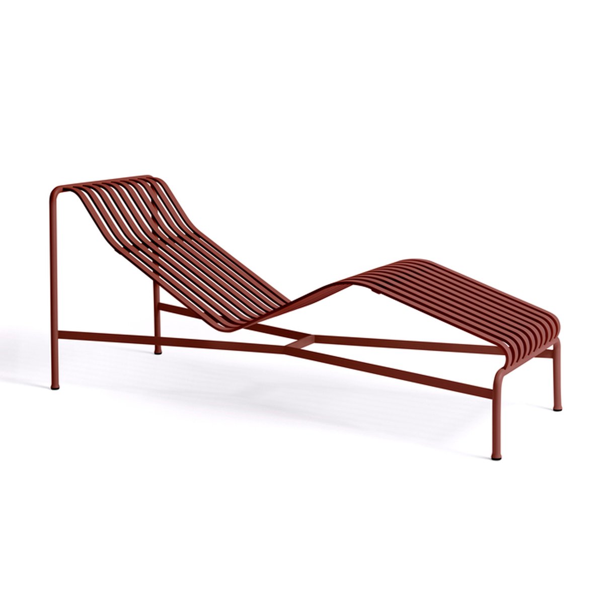 HAY Palissade schäslong Iron red | Skandinavisk Design | Solsängar & solstolar | Röd