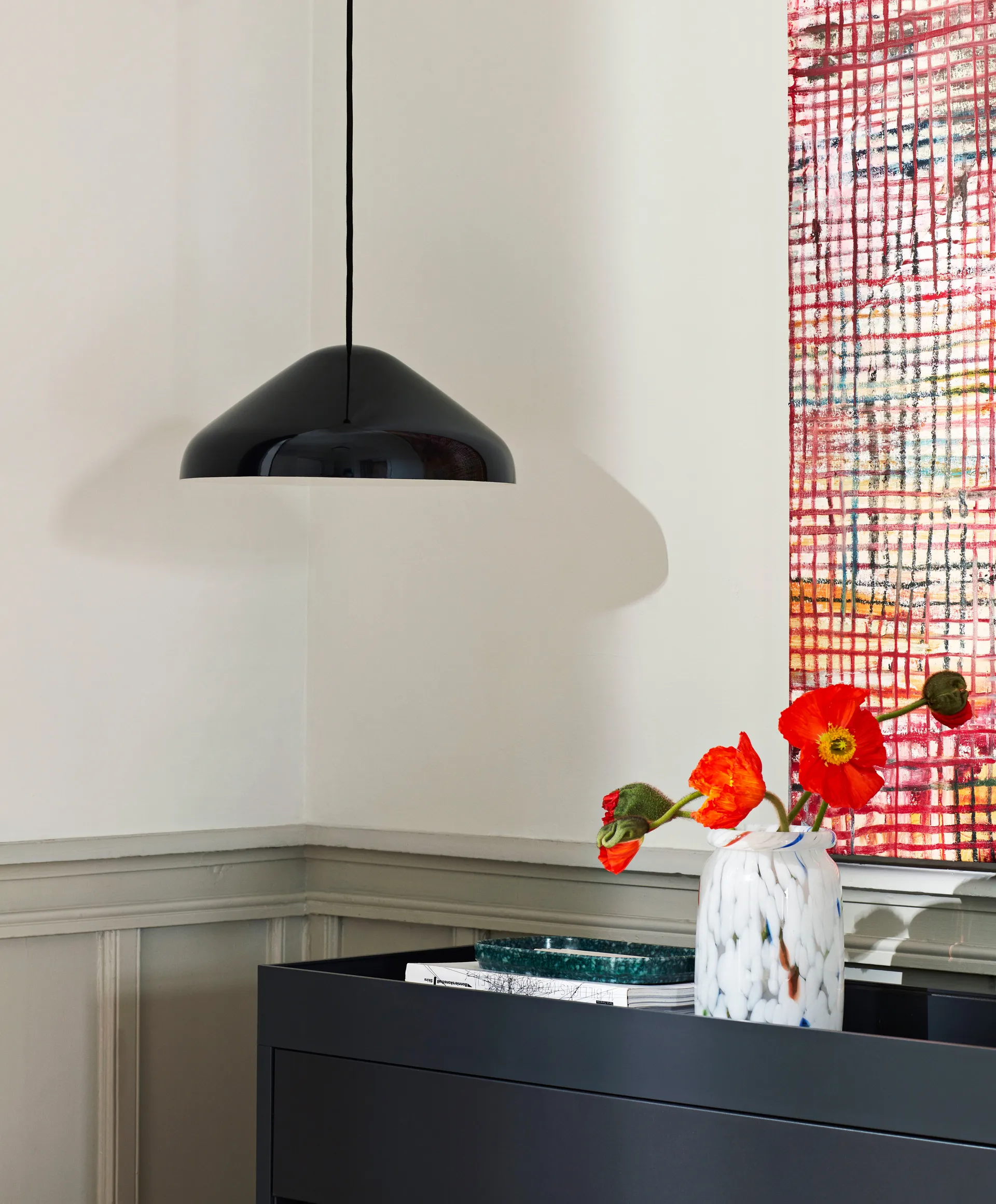 Pao Steel pendel Ø35 cm, Soft black HAY