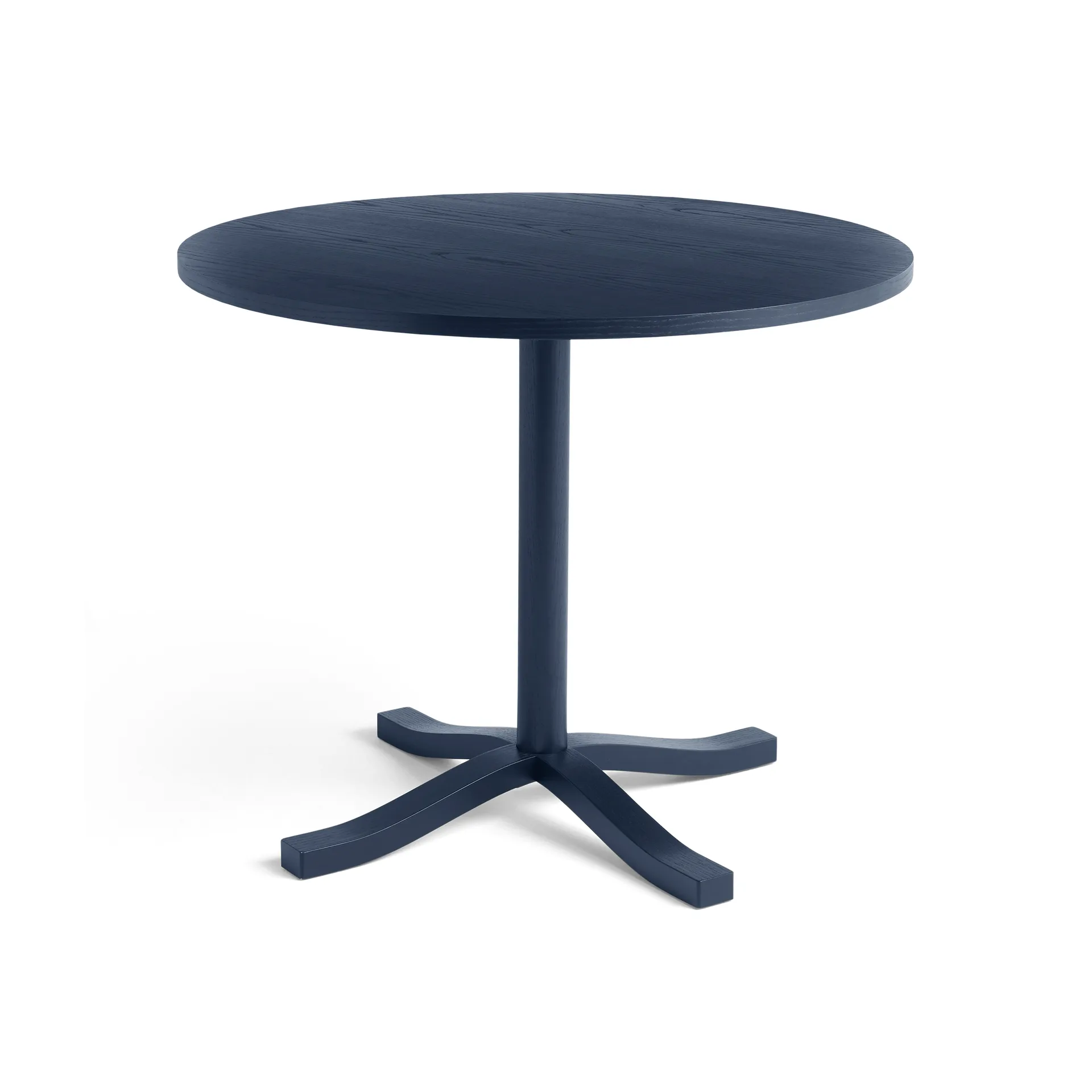 Pastis Table matbord Ø90, Steel blue lacquered ash HAY