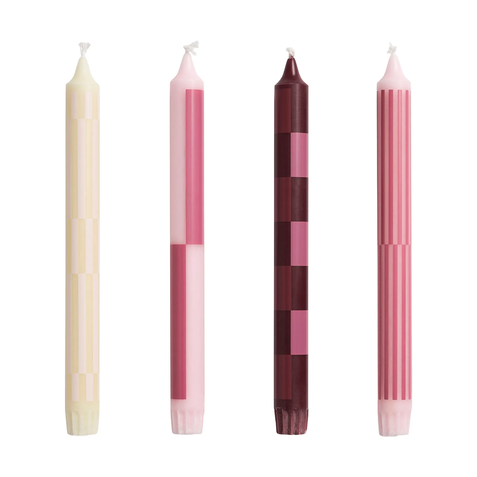 Pattern ljus mix 4-pack, Pink-bordeaux HAY