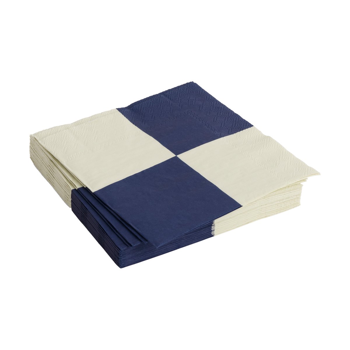 HAY Pattern Lunch Check servett 33x33 cm 20-pack Off white-dark blue L