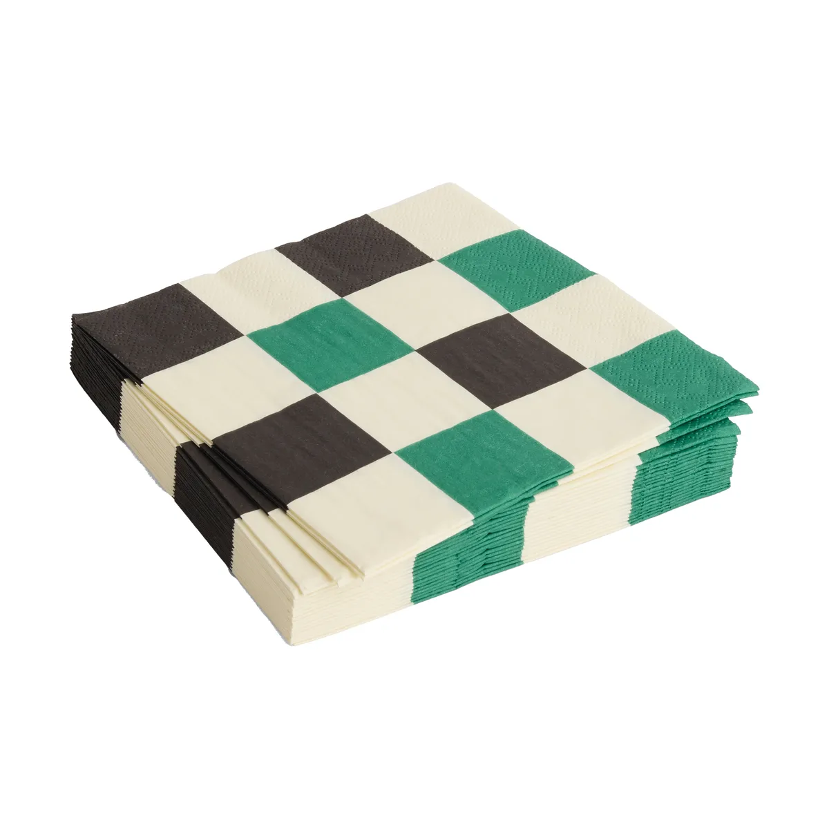 HAY Pattern Lunch Check servett 33x33 cm 20-pack Off white-green-black M
