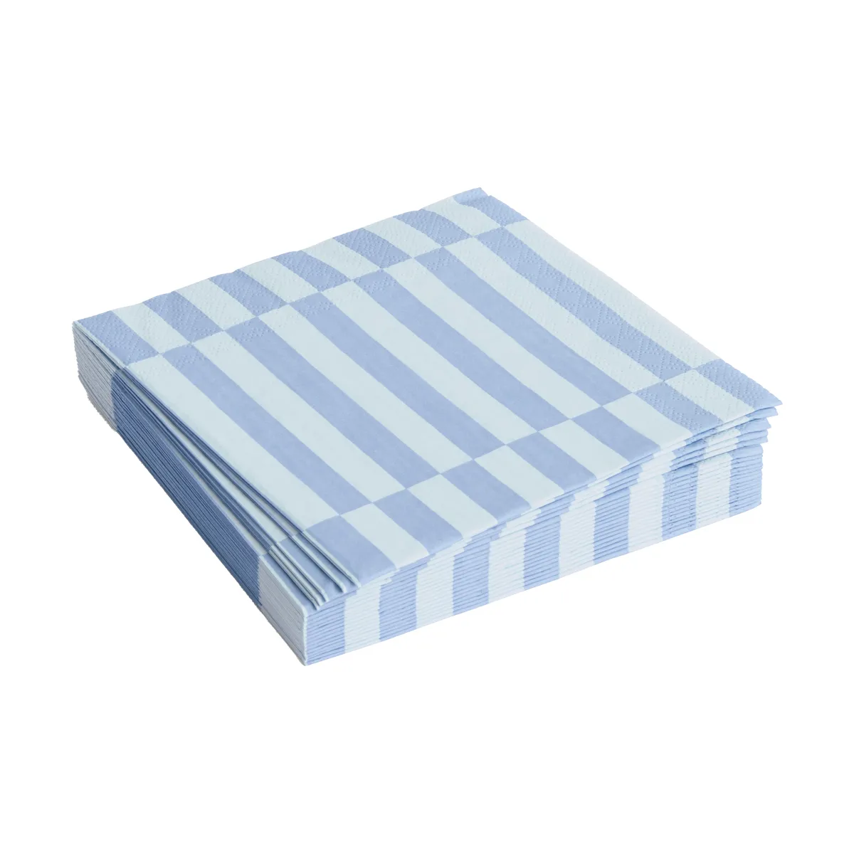 HAY Pattern Lunch Stripe servett 33x33 cm 20-pack Light blue-dusty blue pillar