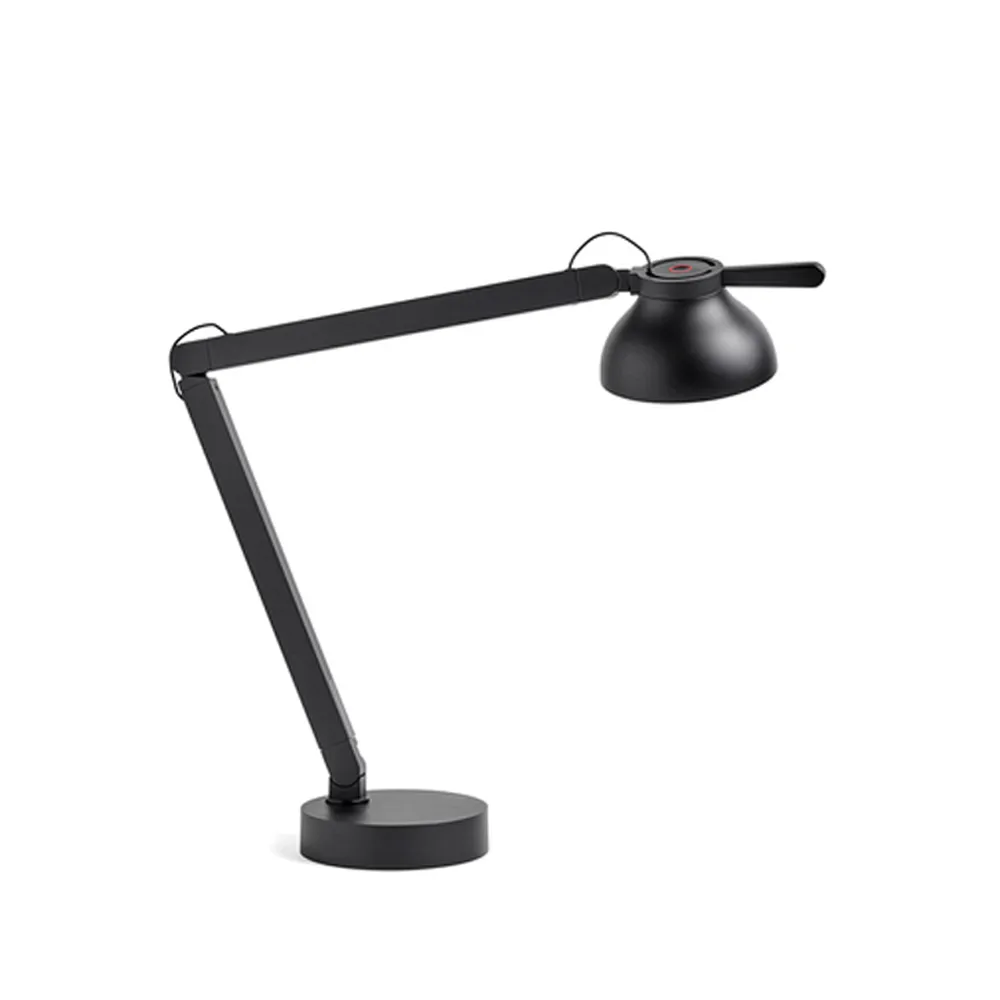 PC skrivbordslampa, Soft black, med lampfot HAY