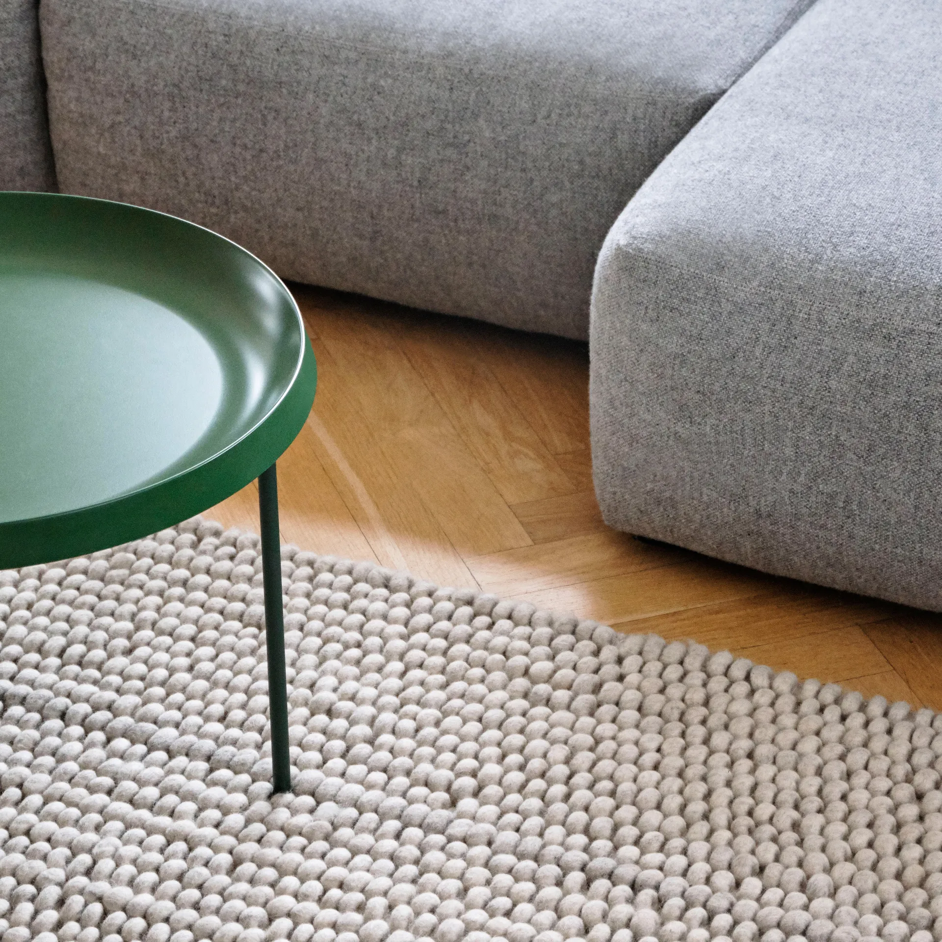 Peas ullmatta 80x140 cm, Soft grey HAY