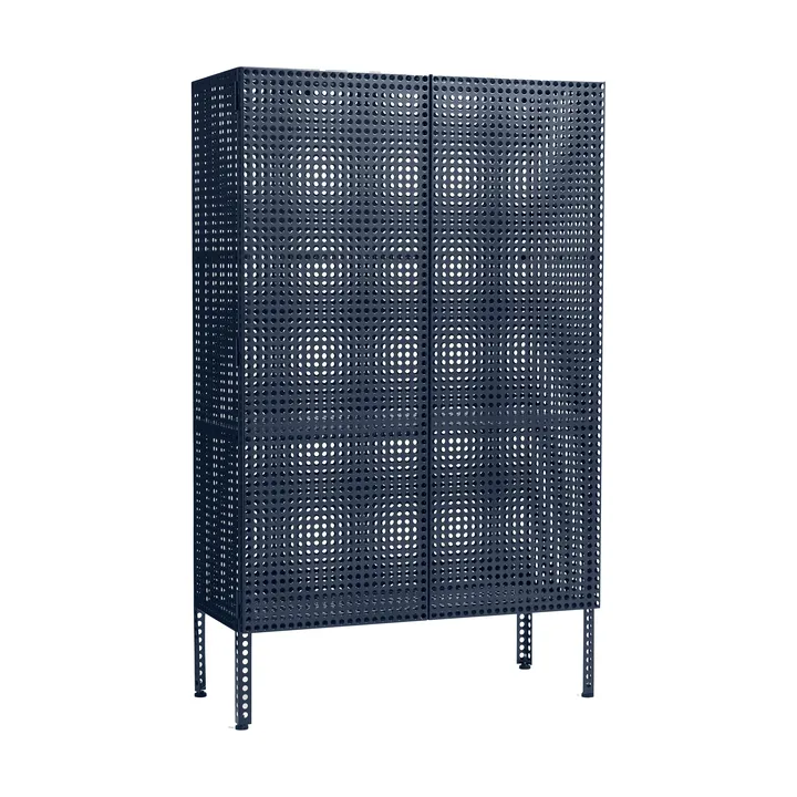 Perforated Cabinet skåp large - Steel blue - HAY