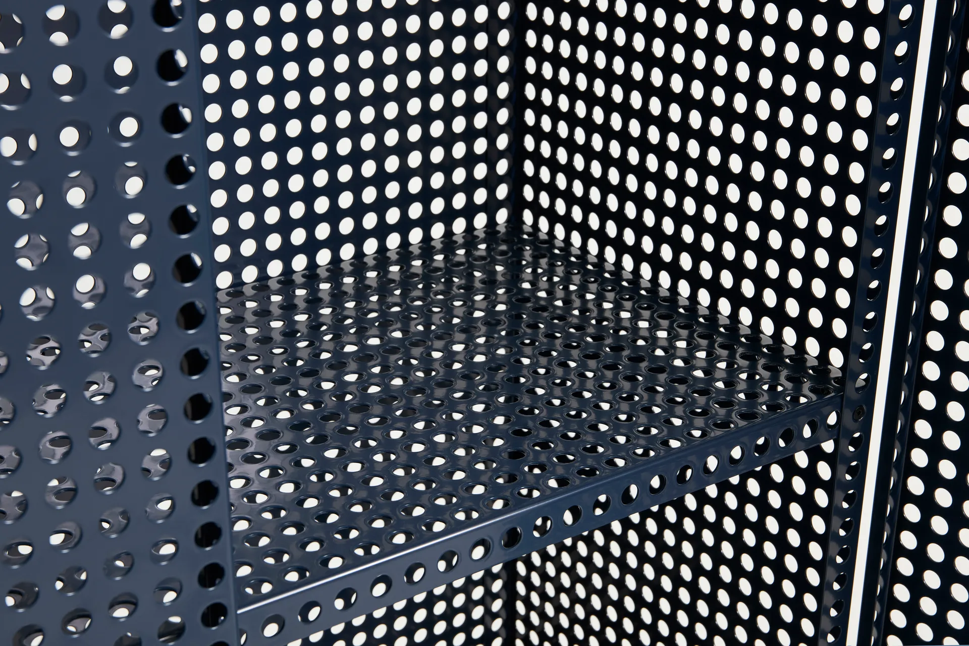 Perforated Cabinet skåp large, Steel blue HAY