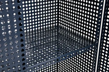 Perforated Cabinet skåp large - Steel blue - HAY