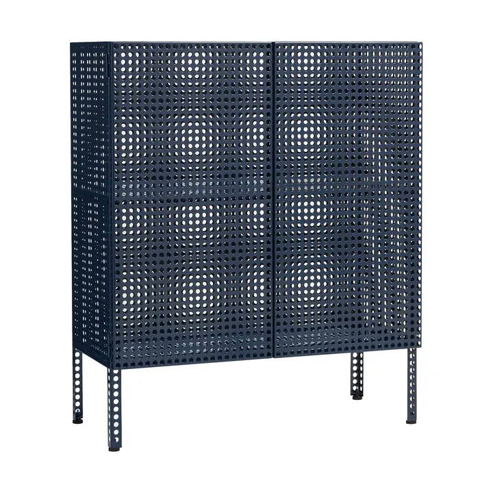 Perforated Cabinet skåp medium - Steel blue - HAY