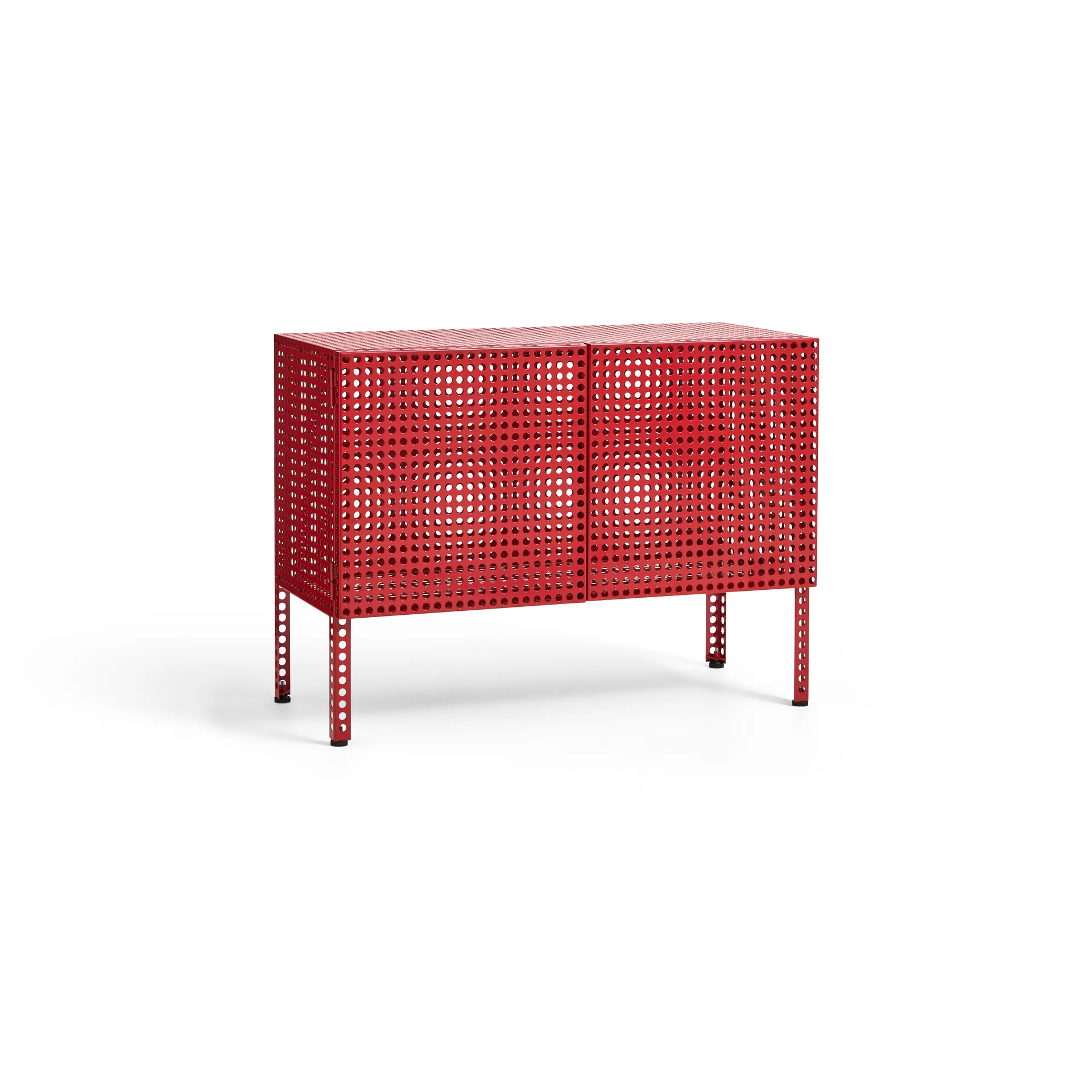 Perforated Cabinet skåp small, Wine red HAY