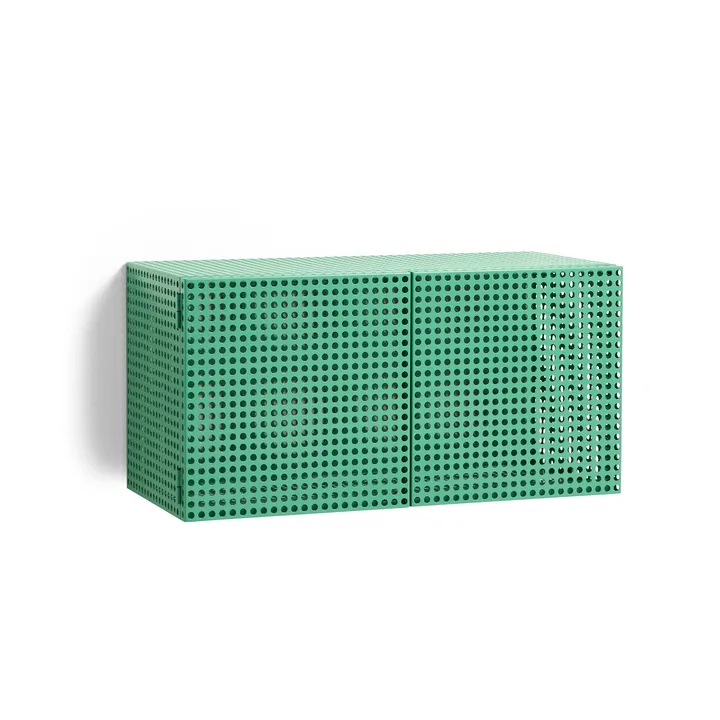 Perforated Cabinet väggskåp small - Soft jade - HAY