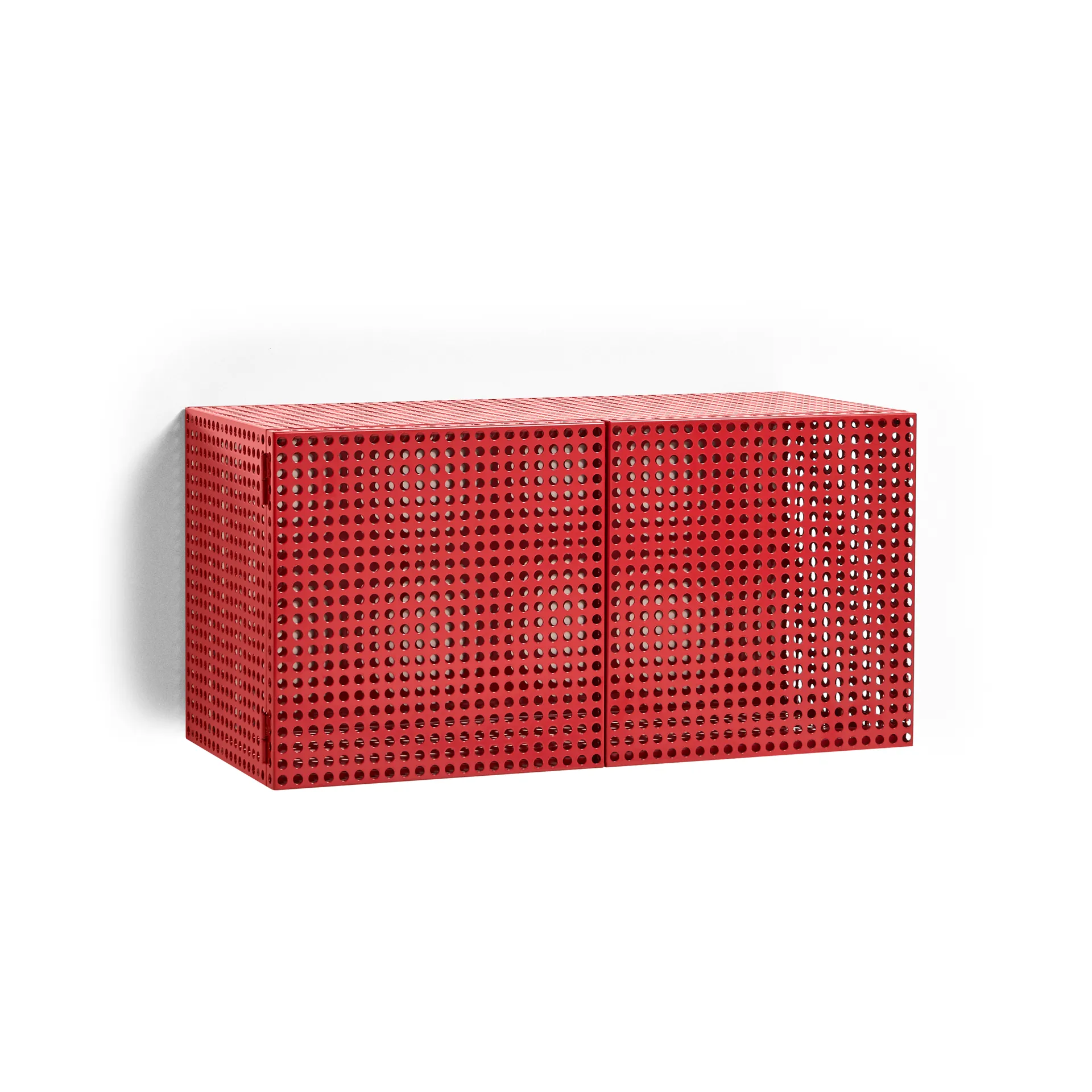 Perforated Cabinet väggskåp small, Wine red HAY