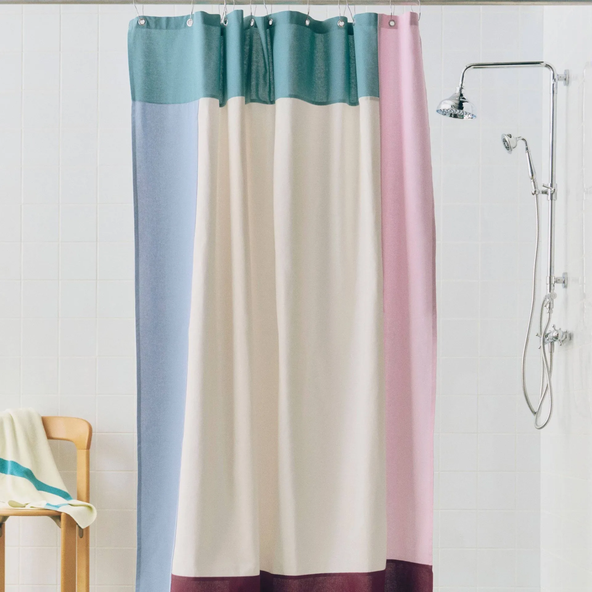 Pivot duschdraperi 180x200 cm, Multi pink HAY