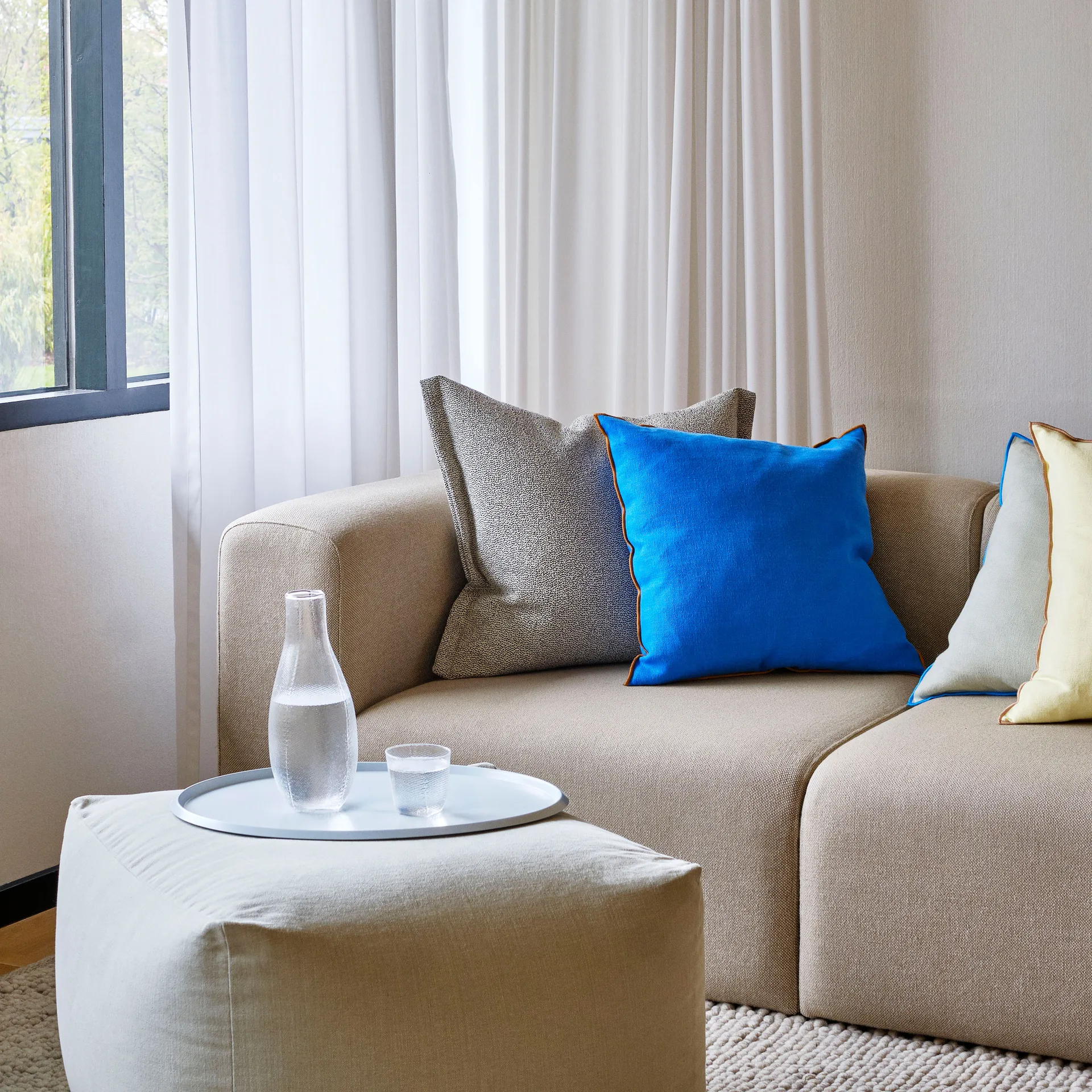 Pouf sittpuff 59x59 cm, Warm grey HAY