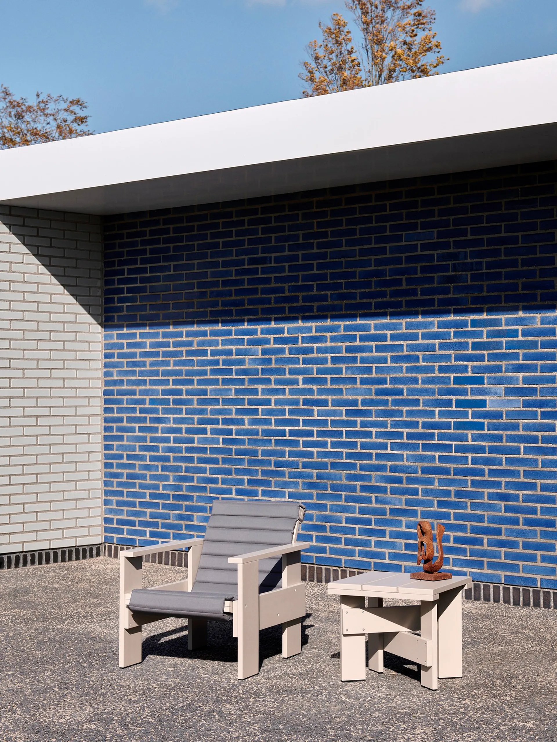 Quilted dyna till Crate loungestol, Sky grey HAY