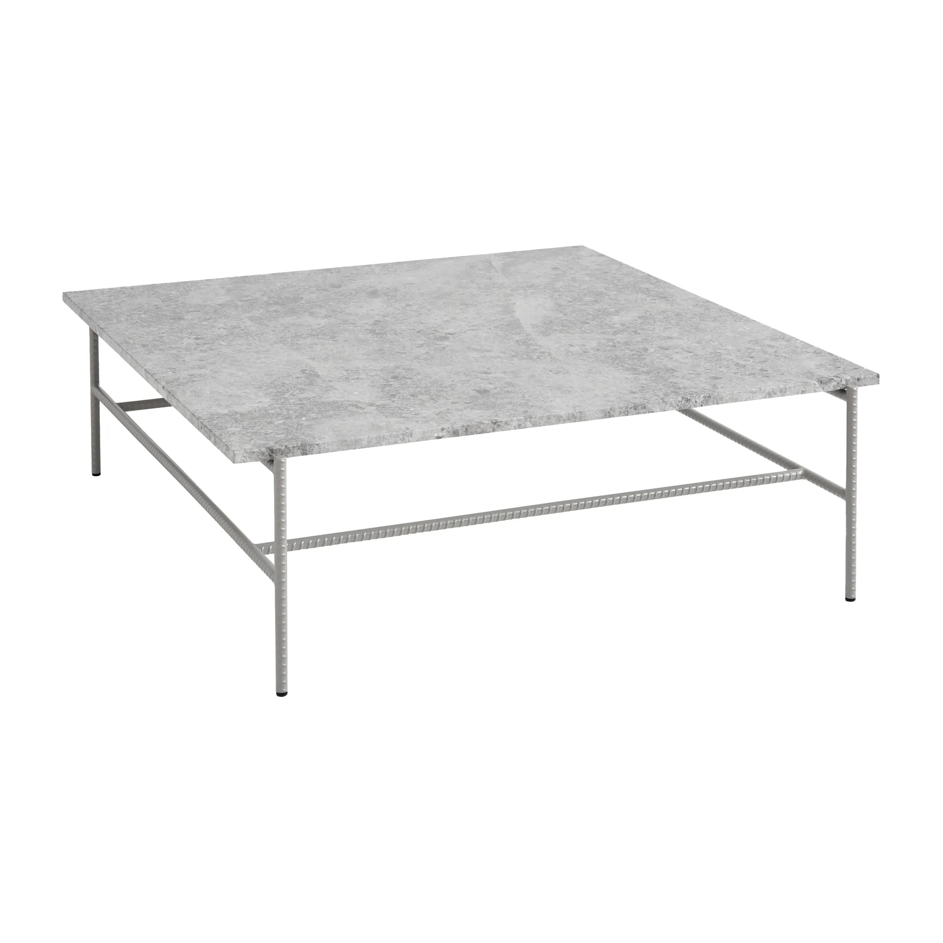 Rebar soffbord 100x104x33 cm, Grey marble-fossil HAY