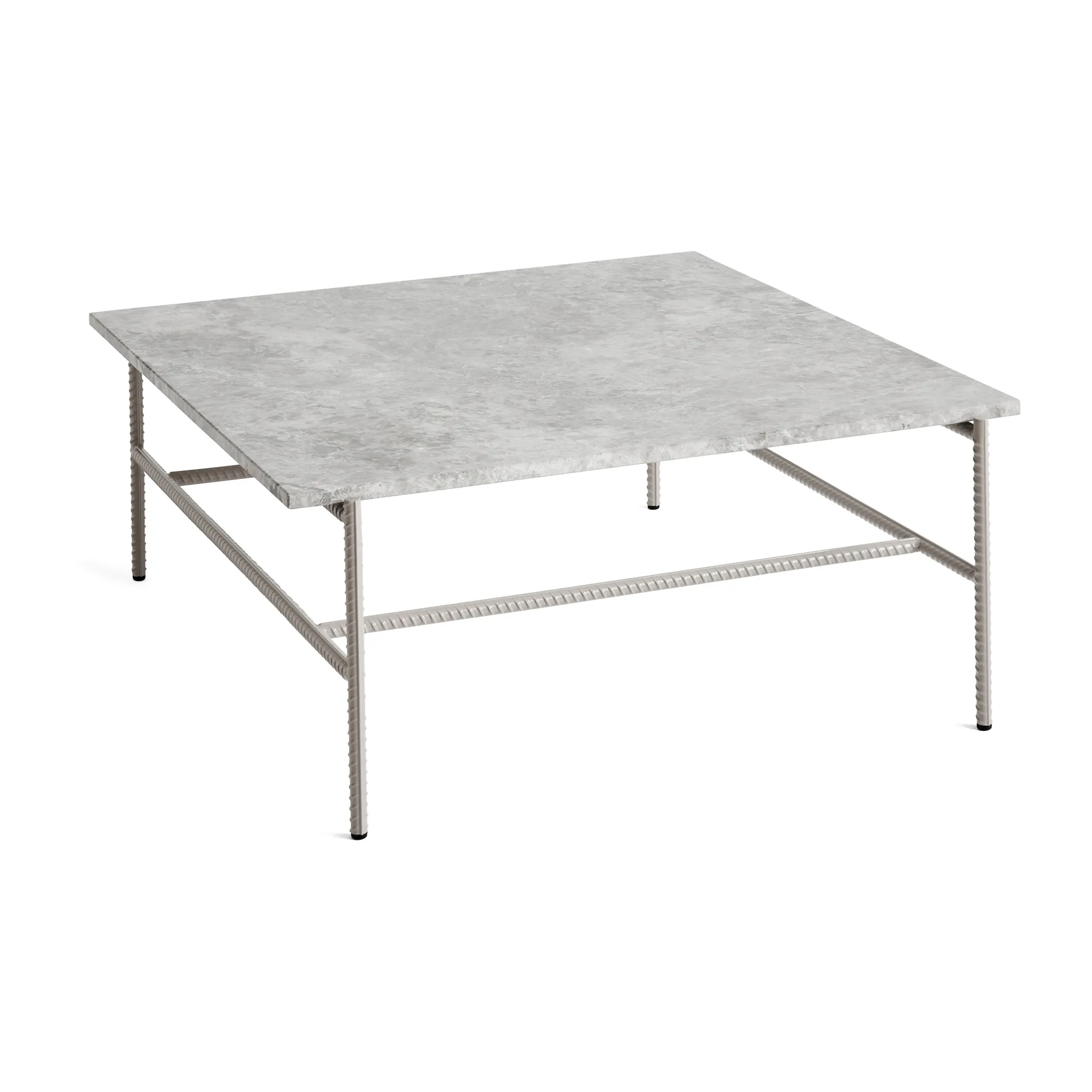 Rebar soffbord 80x84x33 cm, Grey marble-fossil HAY