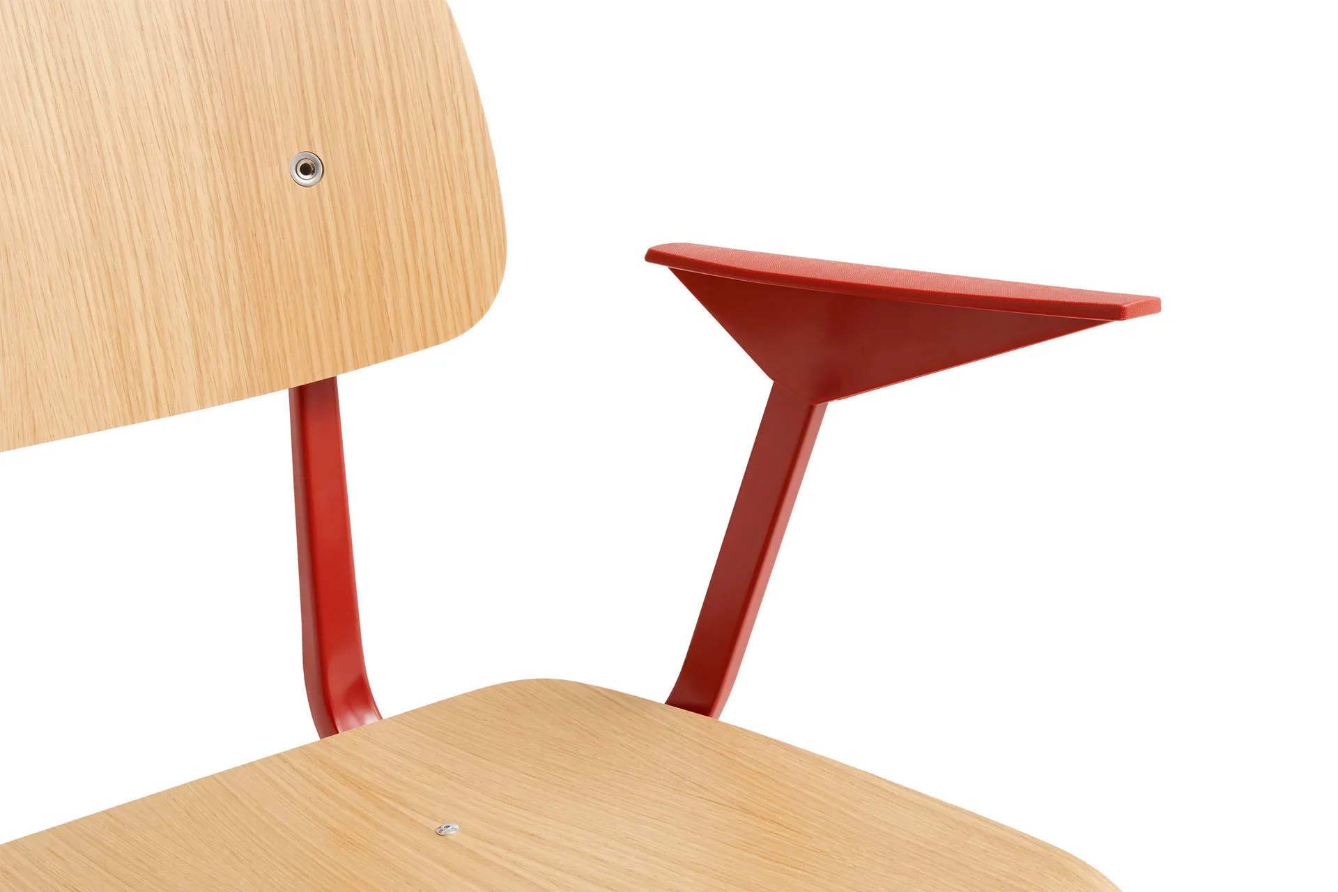 Result karmstol, Ek-tomato red stålstativ HAY