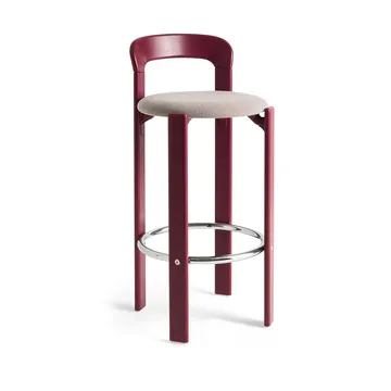 Rey klädd barstol 75 cm - Steelcut Trio 416-grape red - HAY