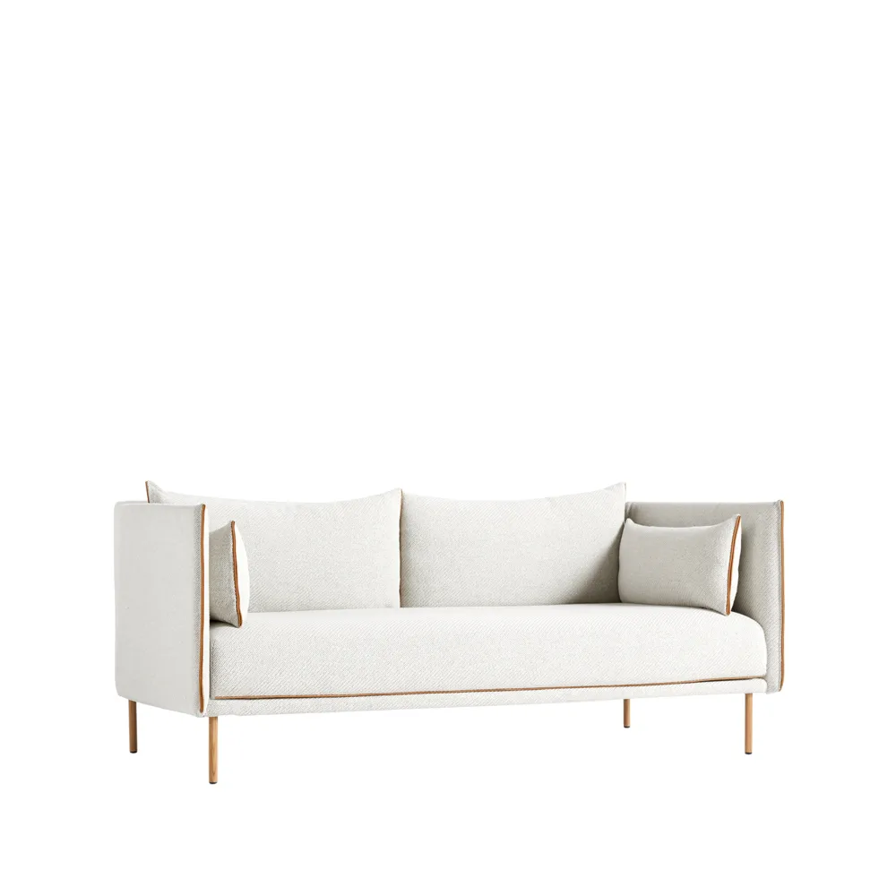 Silhouette 2-sits soffa, Coda 100 offwhite-oljade ekben HAY